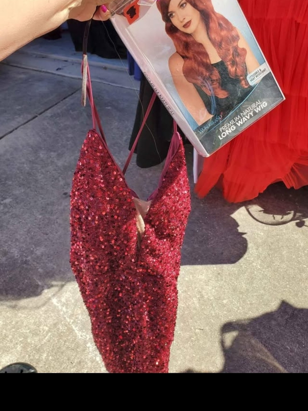 Jessica rabbit costume with wig 3x size #glamour #party #sequin
